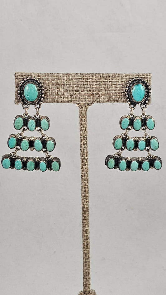 Turquoise chandelier earrings