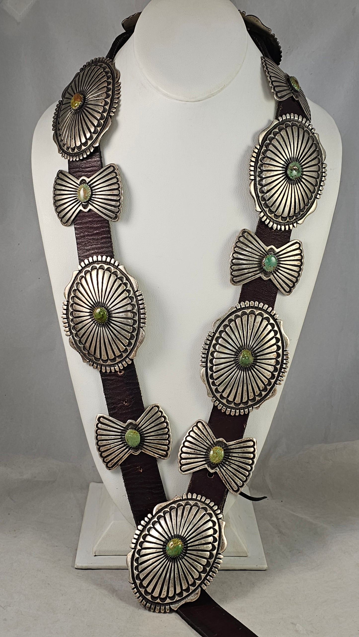 Concho belt by Leon Martinez