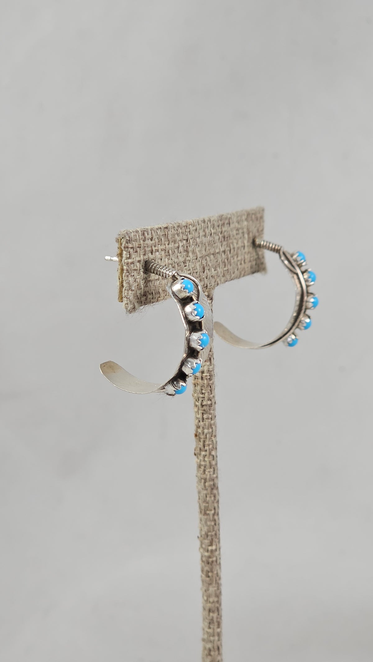 Feather hoop earrings
