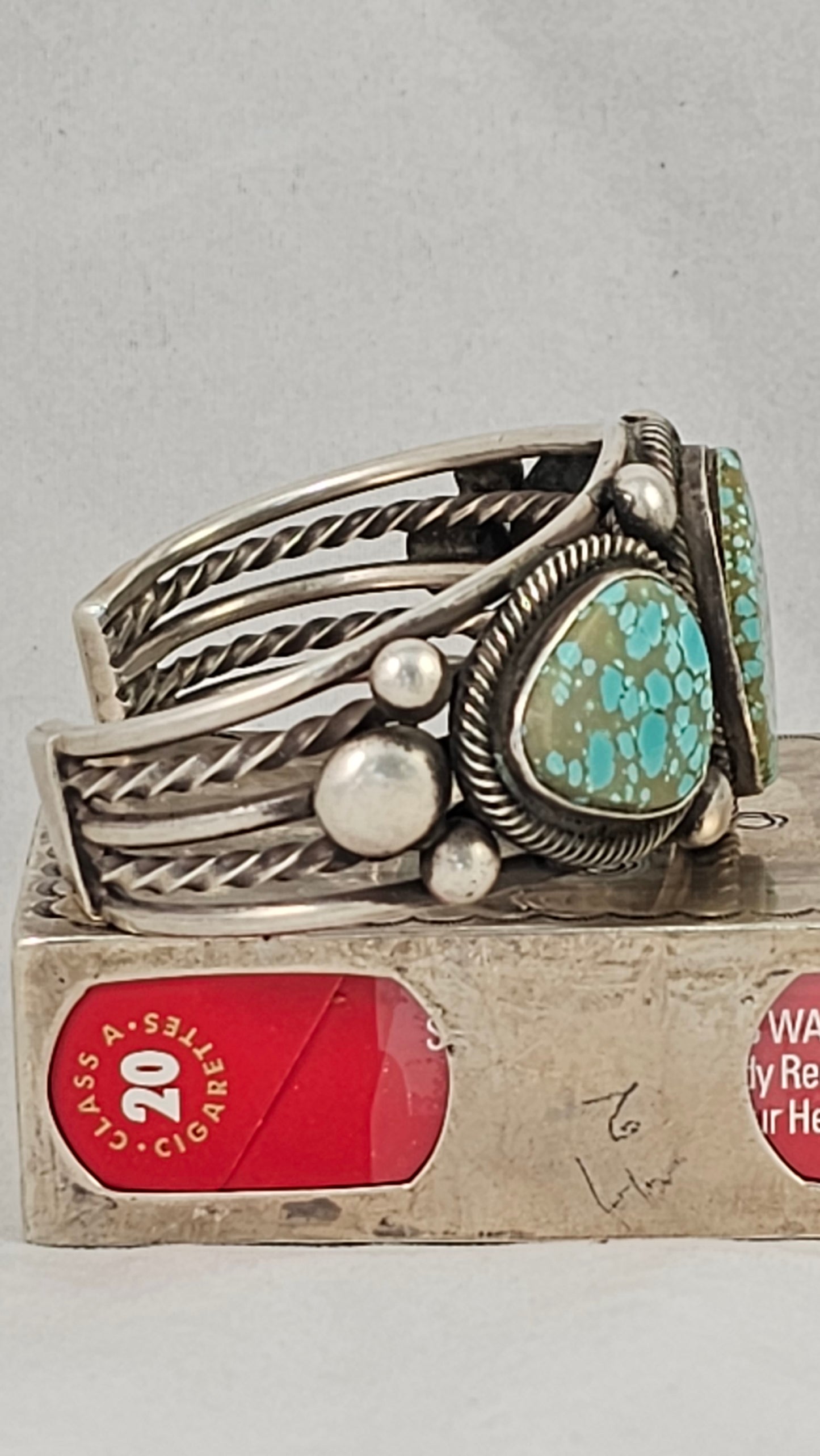 Heavy turquoise cuff