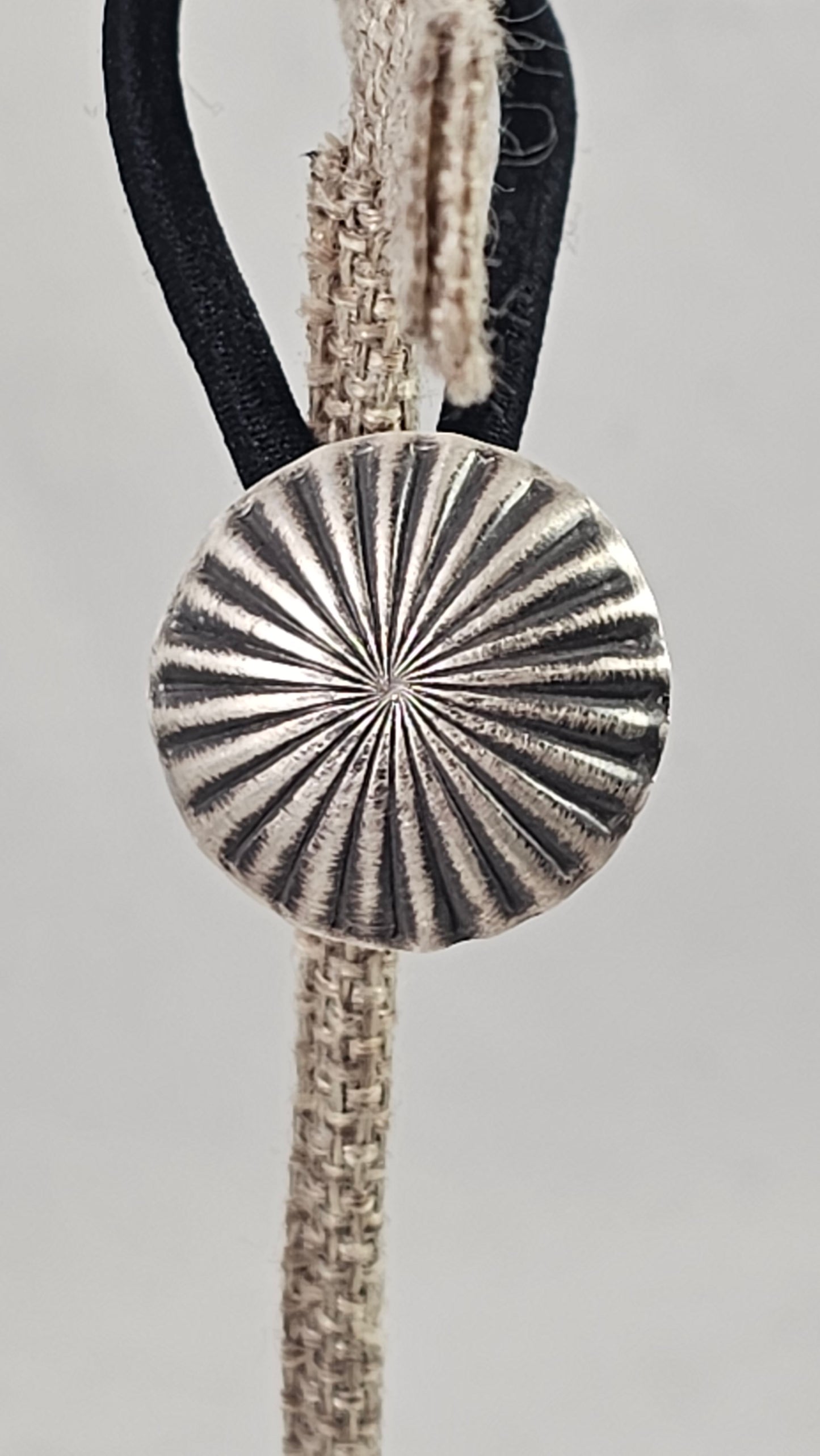Sterling Concho hair tie