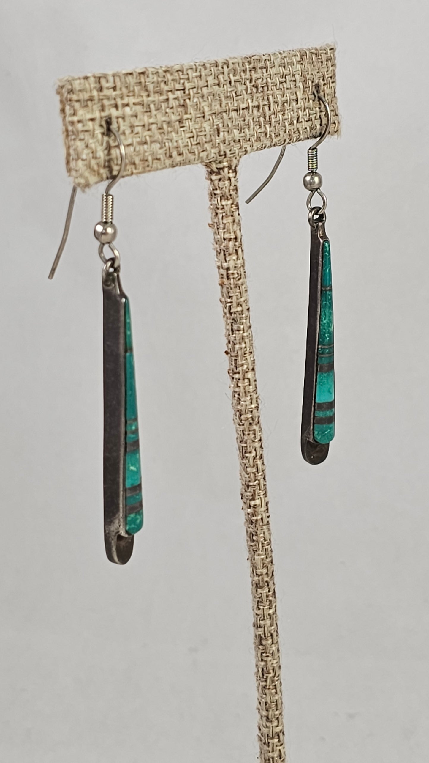 Vintage Zuni inlay earrings