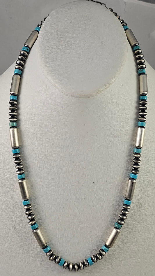 Navajo pearl and turquoise necklace