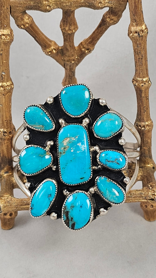 Turquoise cluster bracelet