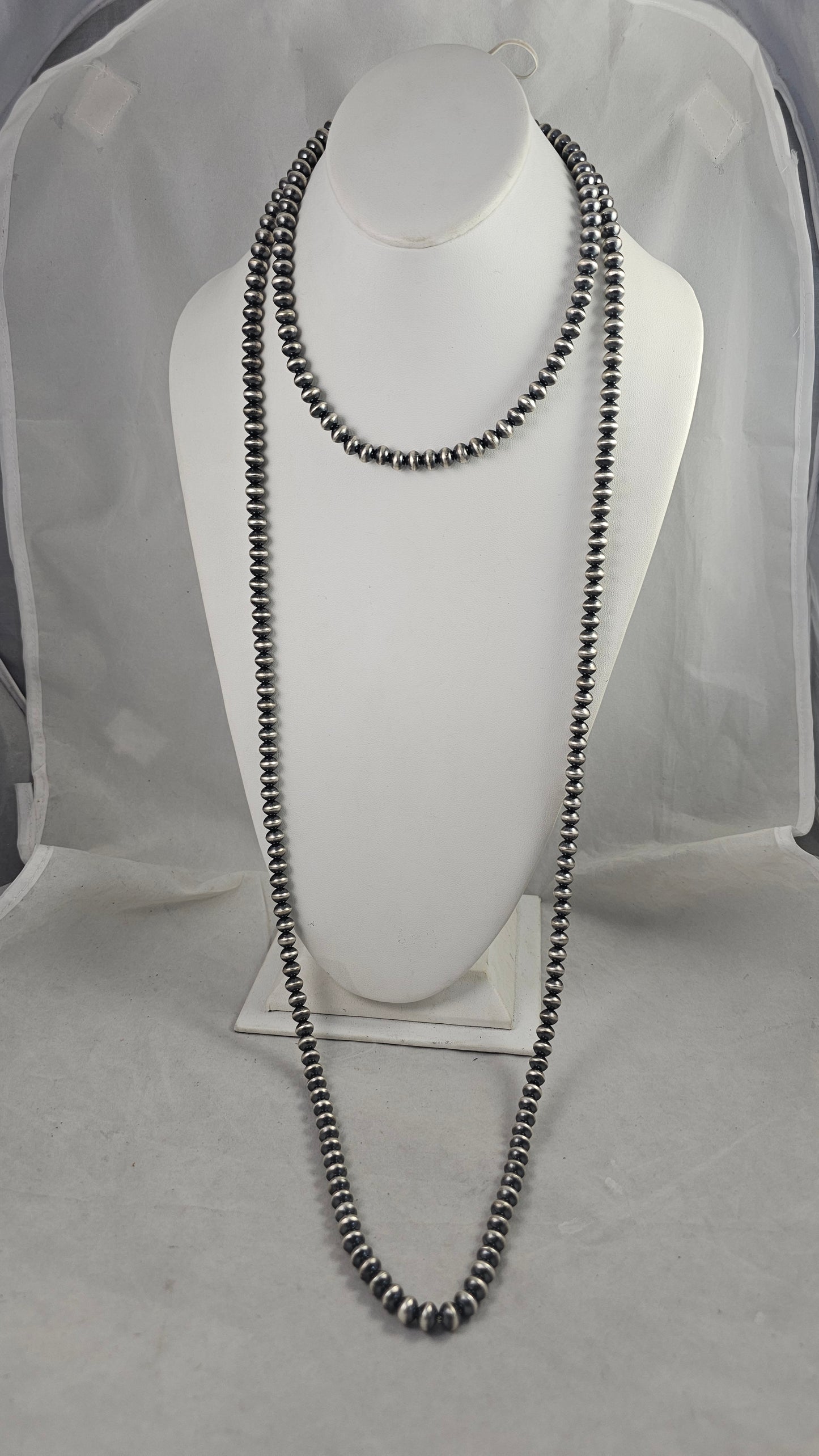 Navajo pearl necklace 60" 7.5mm