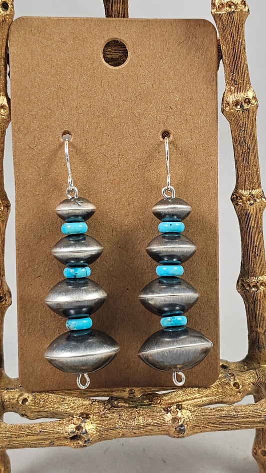 Navajo pearl turquoise earrings