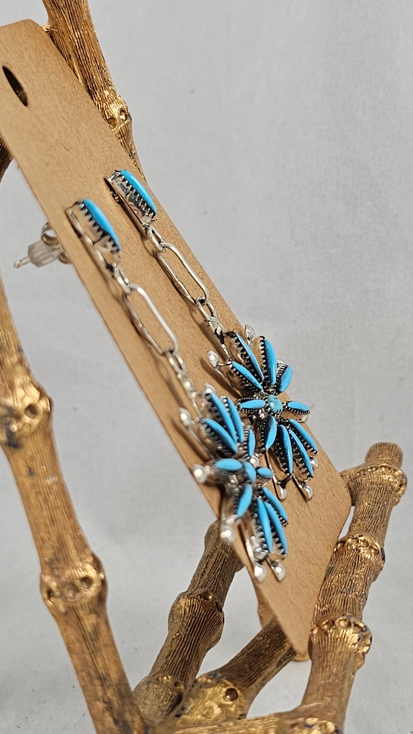 ZUNI needlepoint star earrings