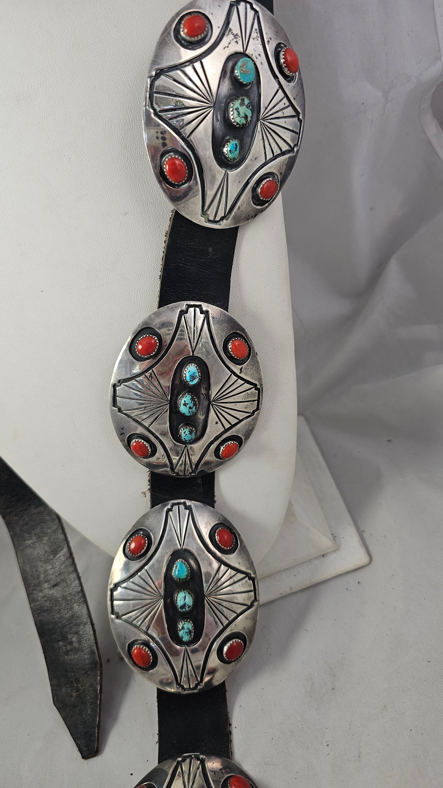 Concho Belt by Charlie Mike Yazzie