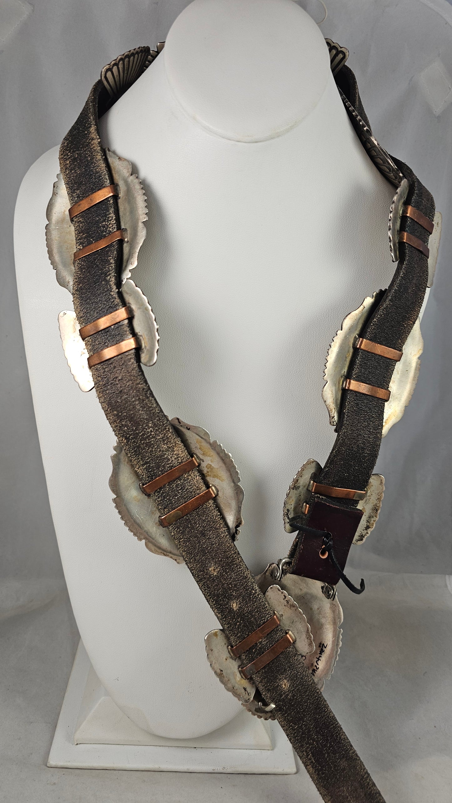 Concho belt by Leon Martinez