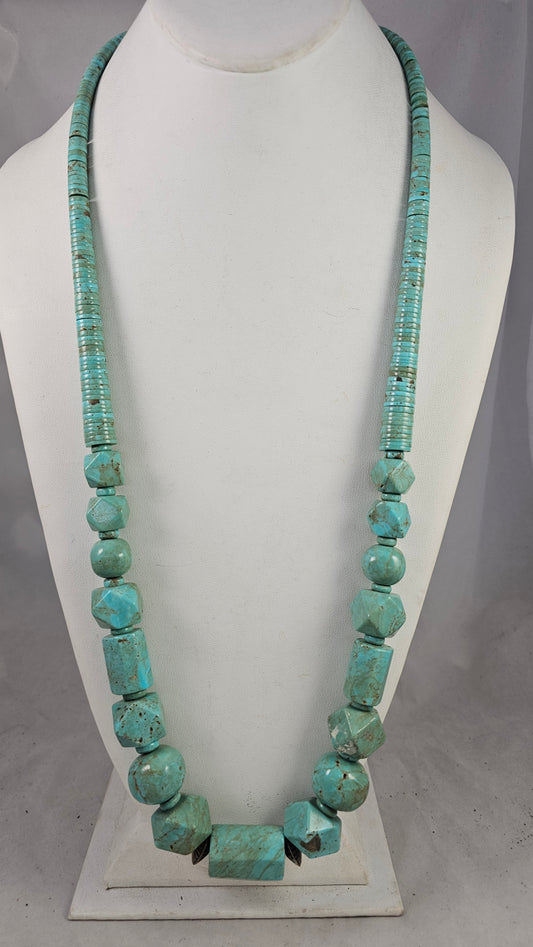 Geometric turquoise necklace