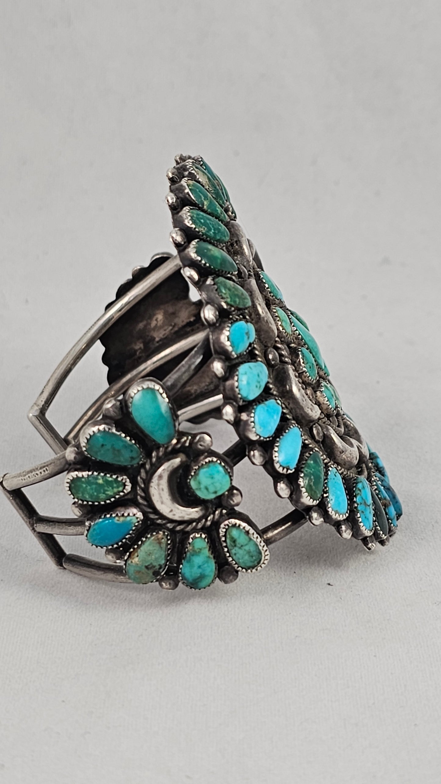Vintage turquoise cluster bracelet
