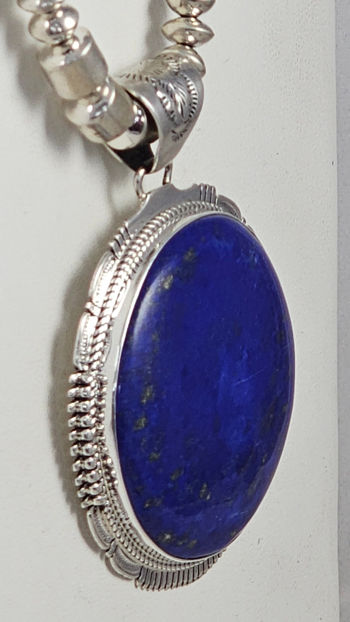Lapis and sterling pendant