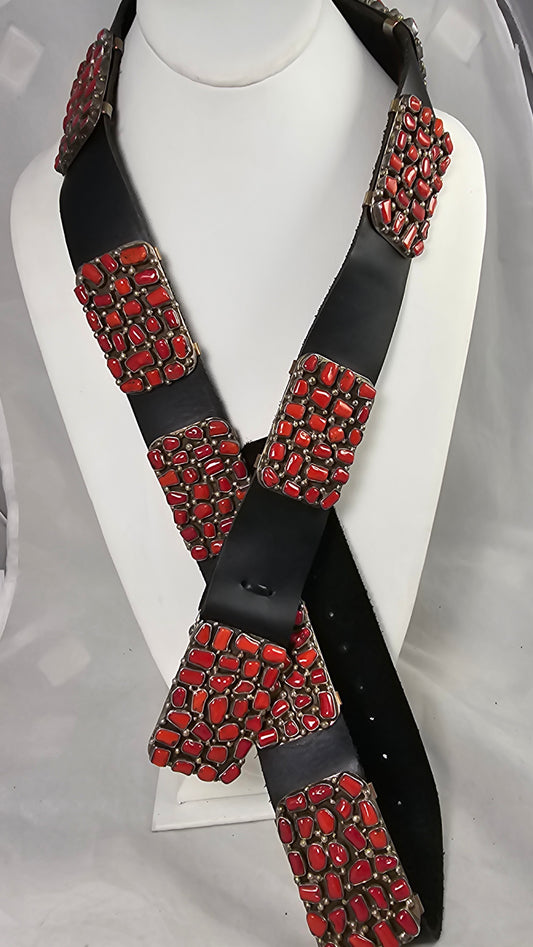 Mediterranean coral concho belt