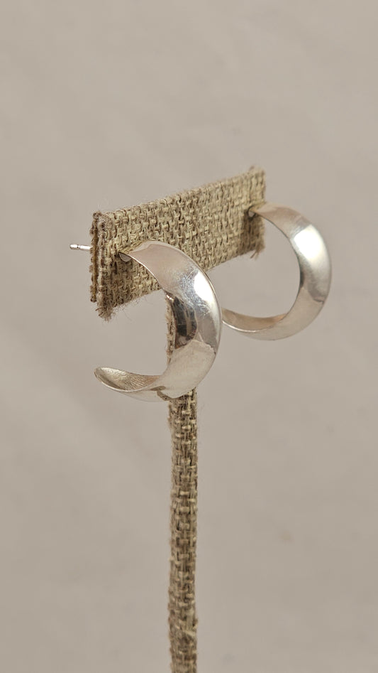 Sterling hoop earrings