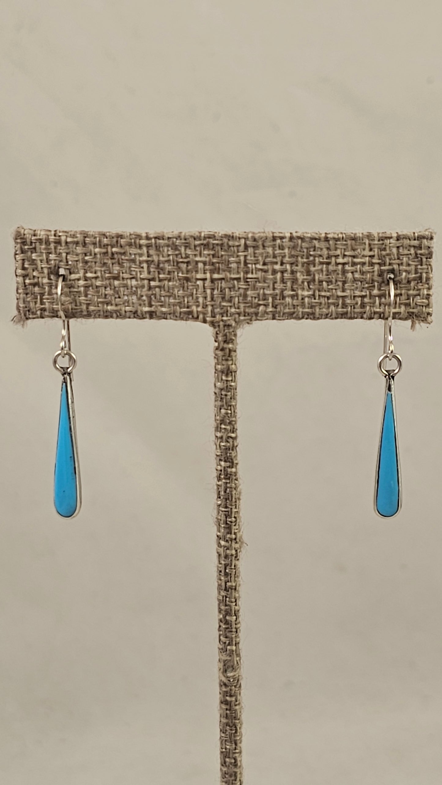 Turquoise droplet inlay earrings