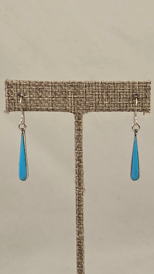 Turquoise droplet inlay earrings