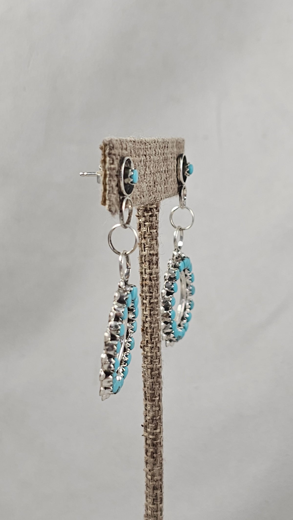 Snake eye circle dangle earrings