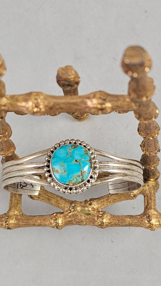 Turquoise and sterling bracelet