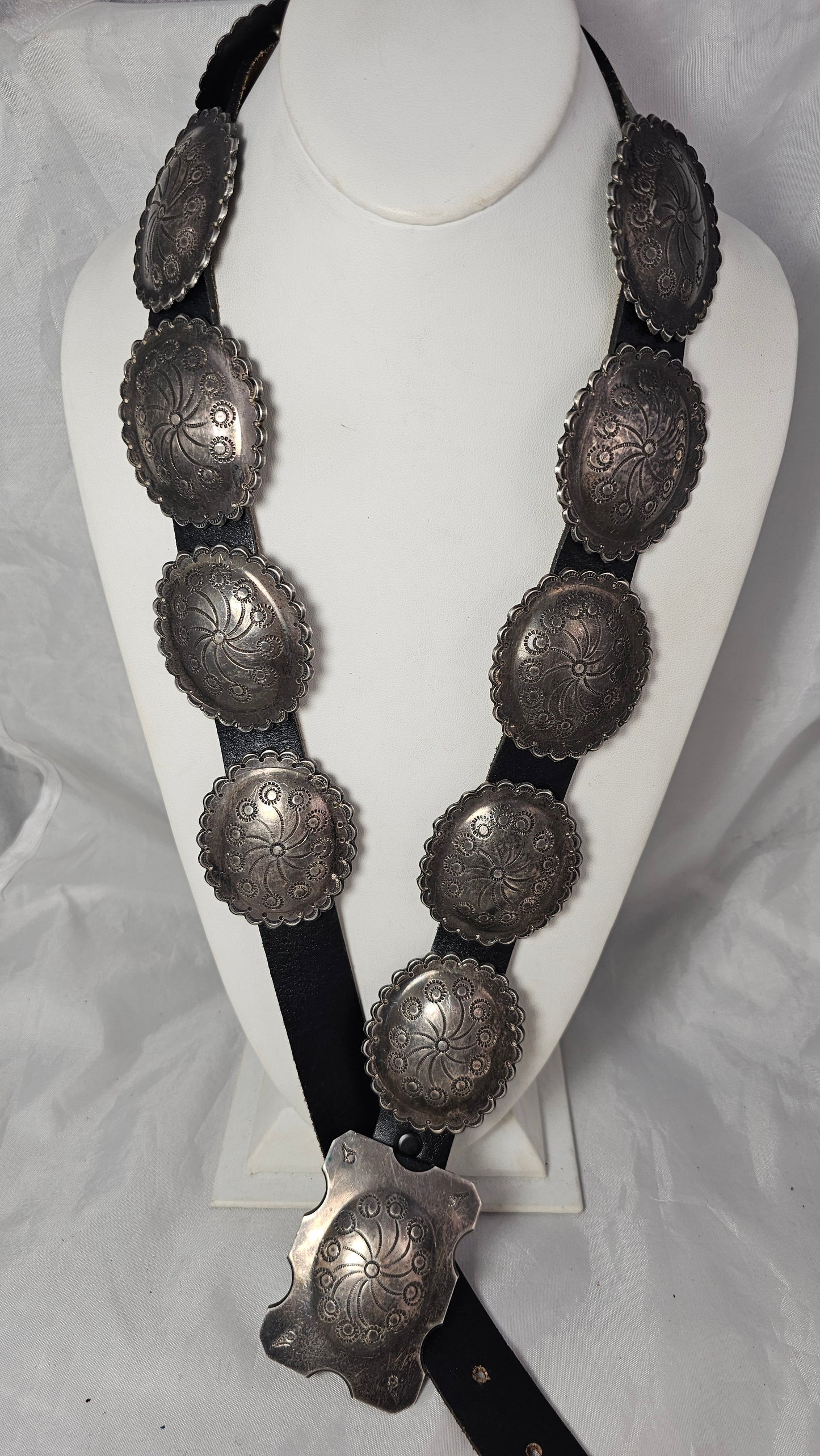 Concho Belt Vintage Sterling Silver