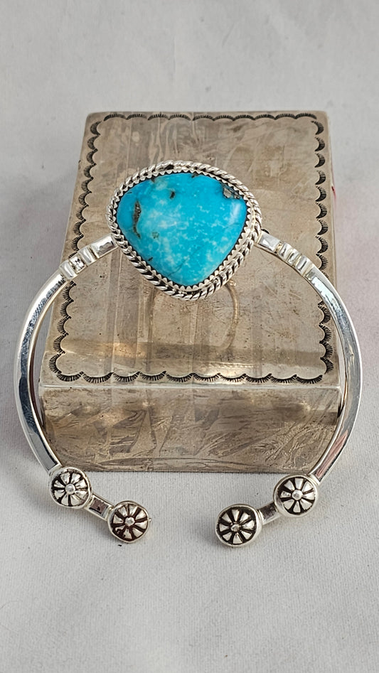 Naja wild rag holder turquoise & sterling