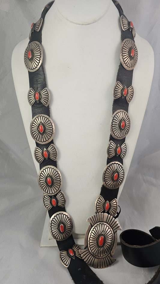 Mediterranean coral concho belt