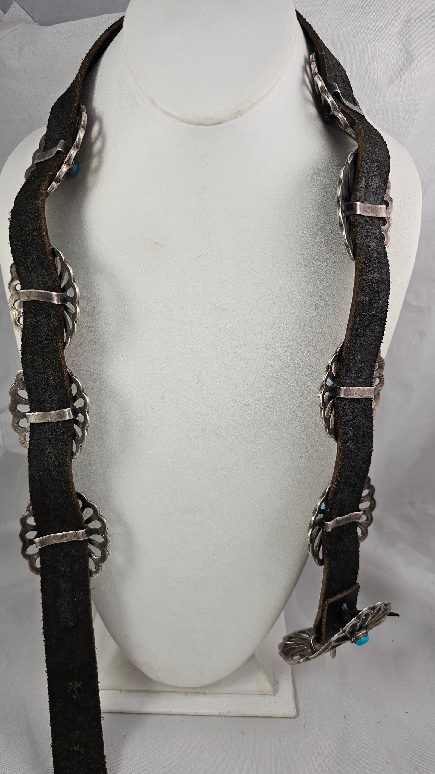 Sandcast concho belt
