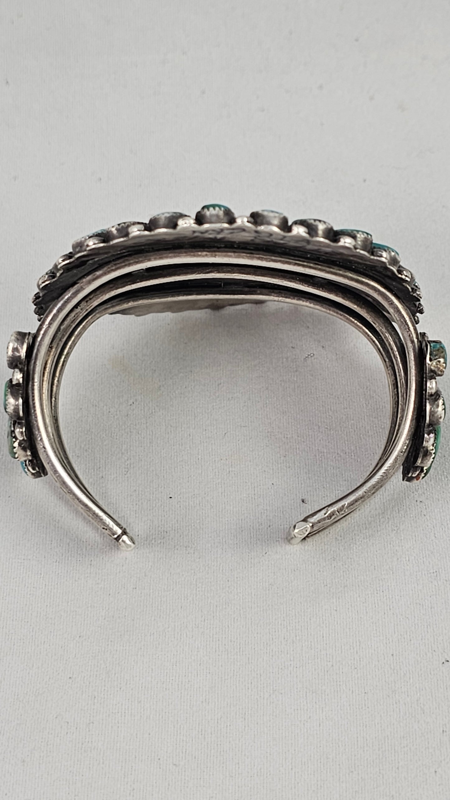 Vintage turquoise cluster bracelet