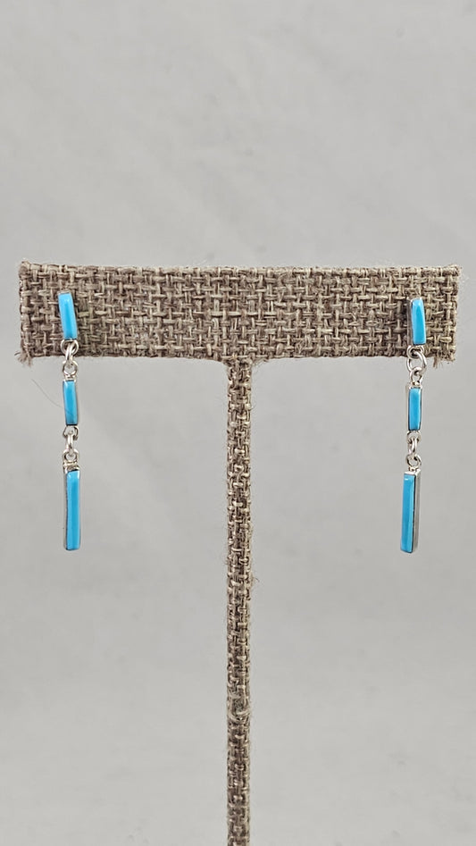 Mini Bar Turquoise Inlay earrings