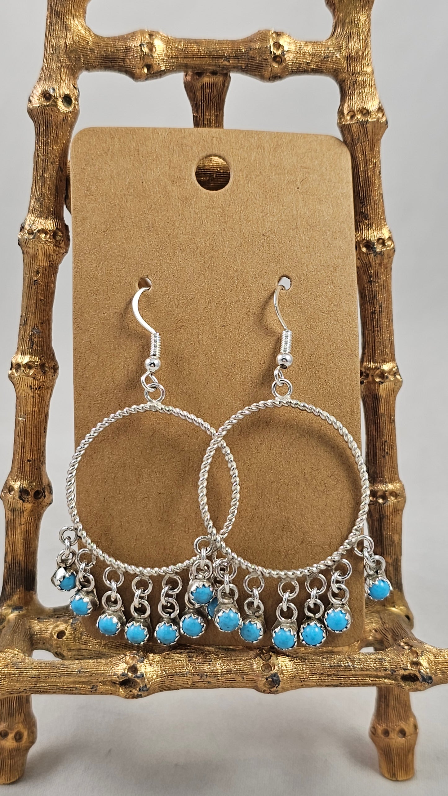Turquoise Charmed hoop earrings