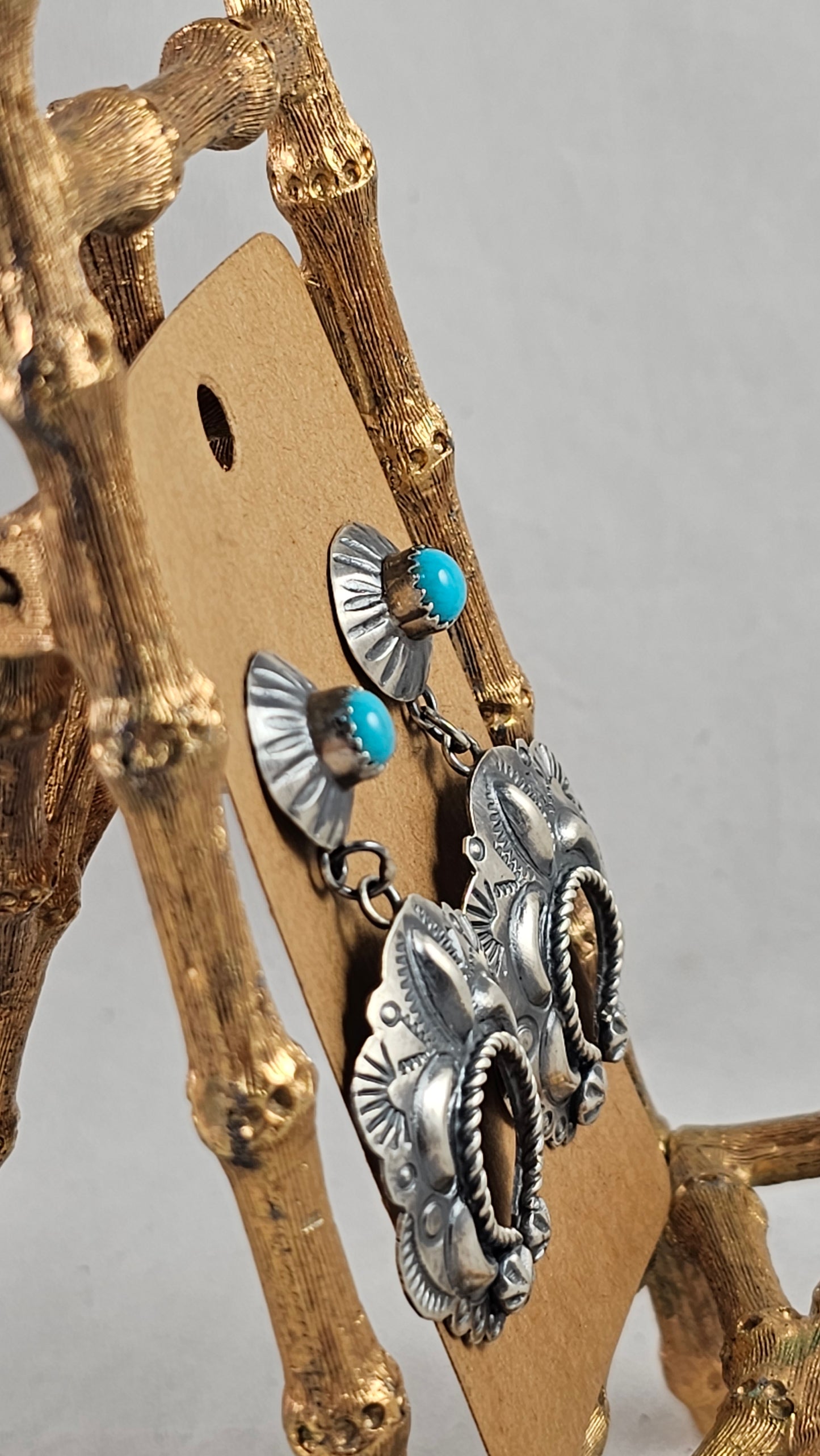 Turquoise naja earrings