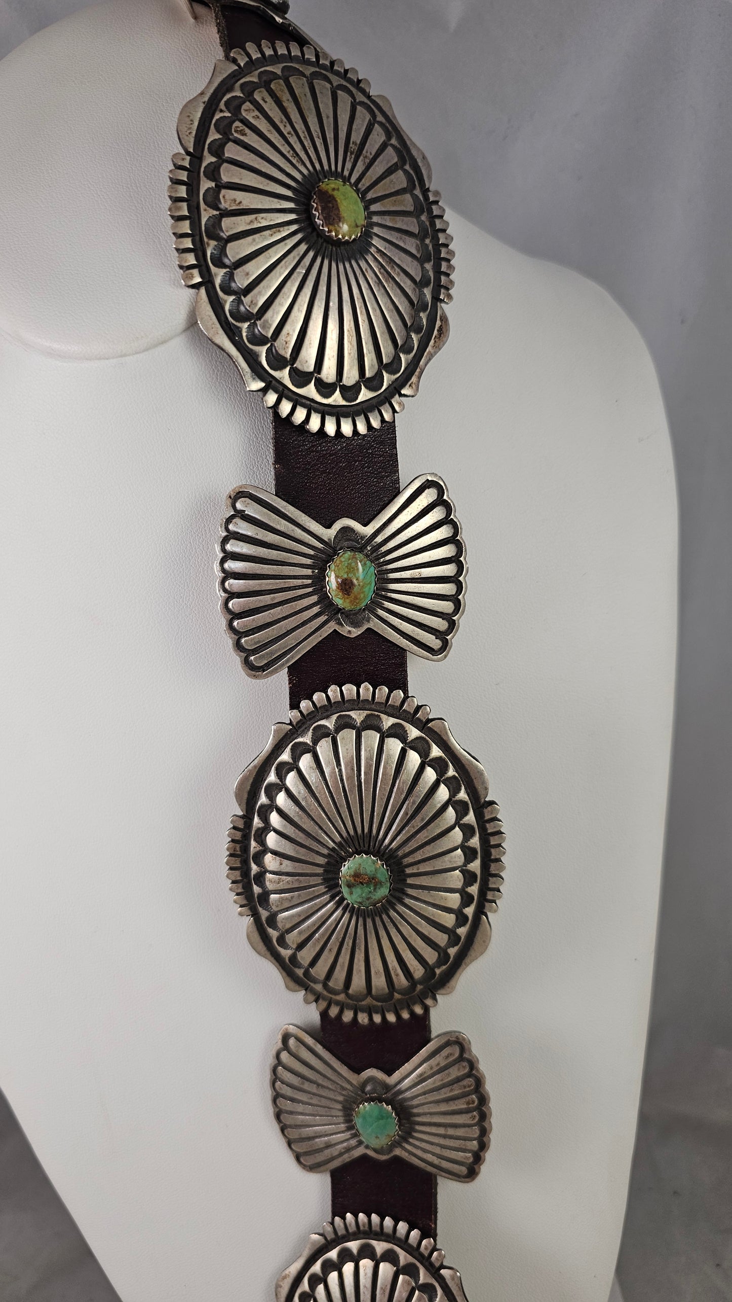 Concho belt by Leon Martinez