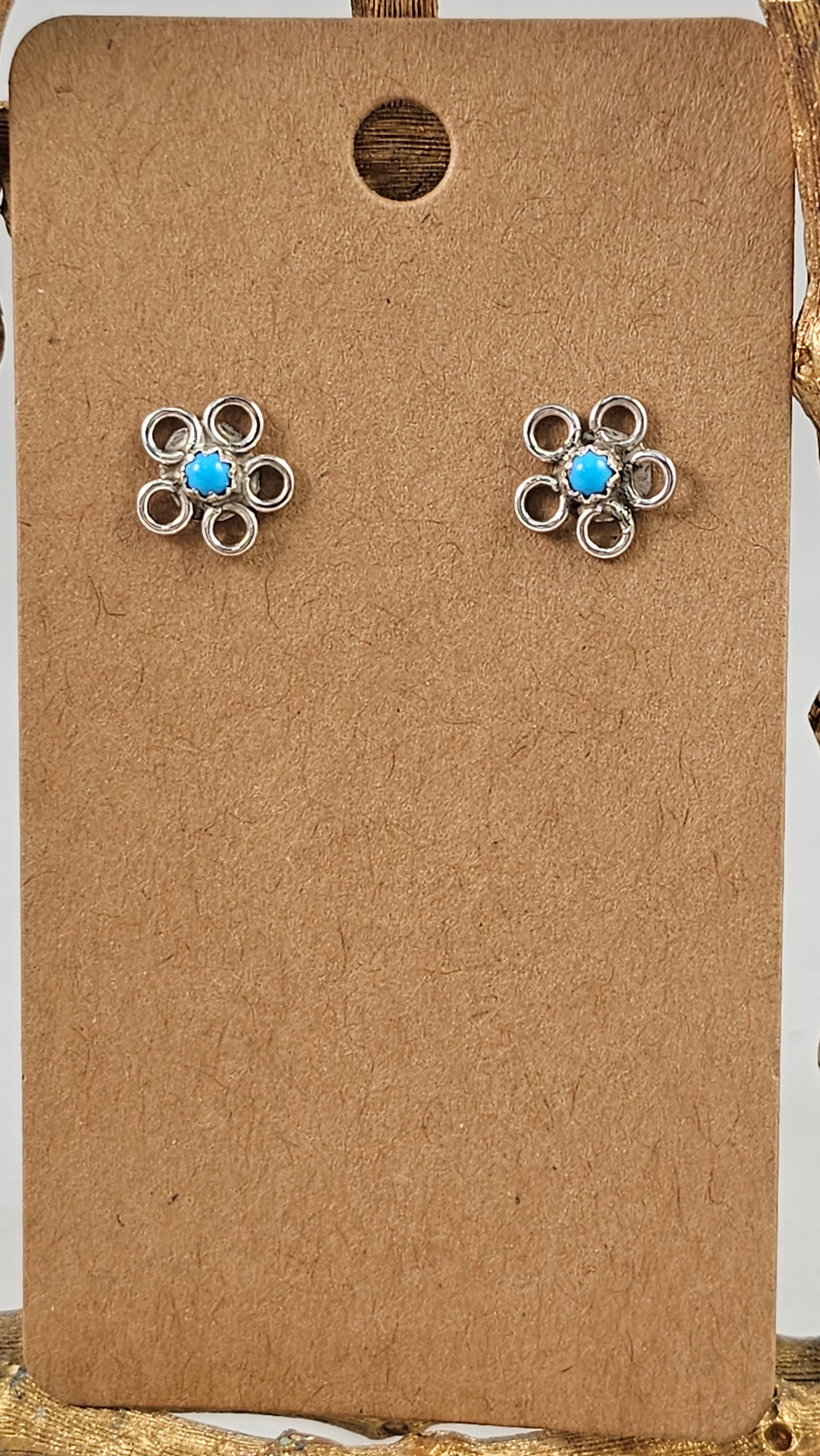 Turquoise daisy earrings