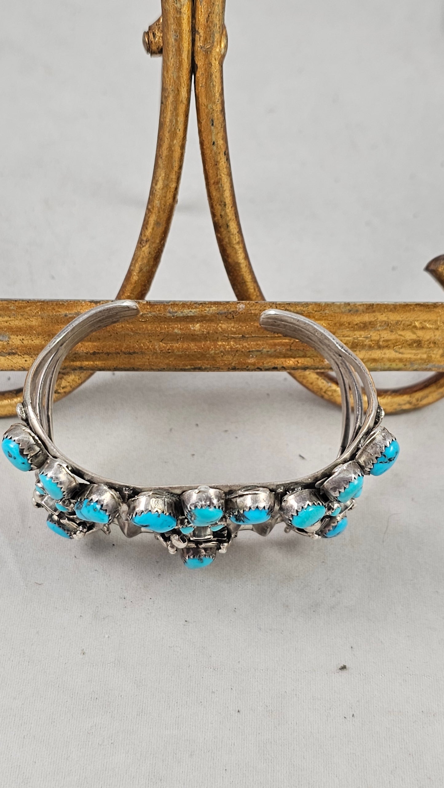 Turquoise and sterling bracelet