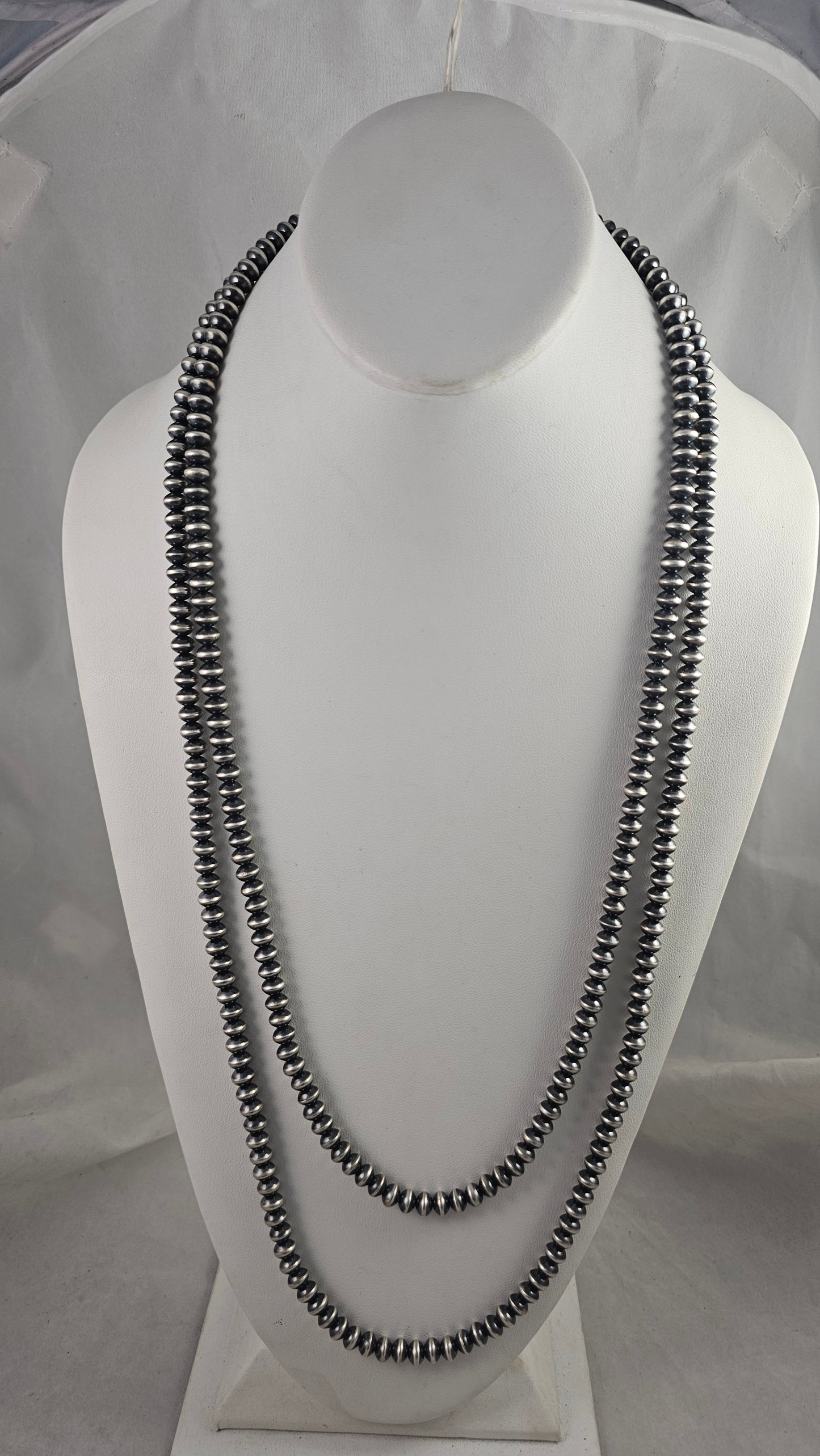 Navajo pearl necklace 60" 6.5mm