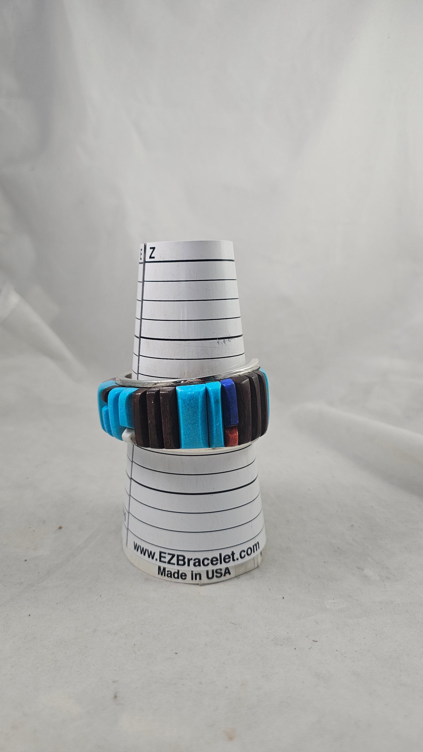 Chimney Butte geometric design turquoise cuff bracelet.