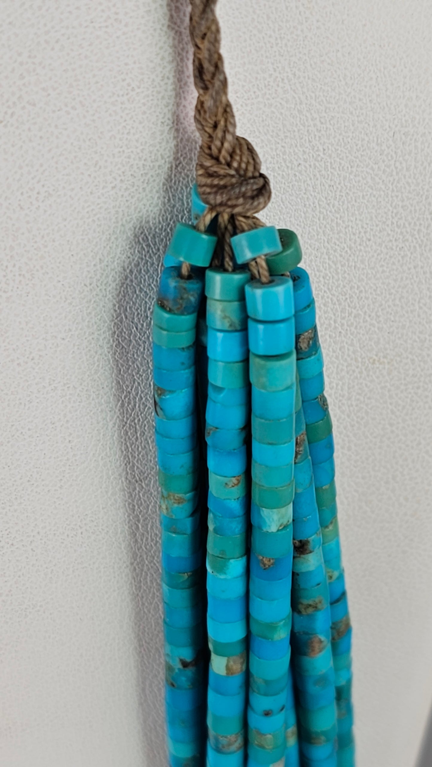Santo Domingo 10 strand turquoise heshi necklace