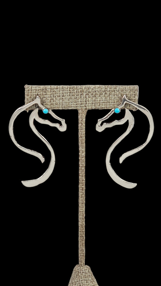 Horse Silhouette post earrings