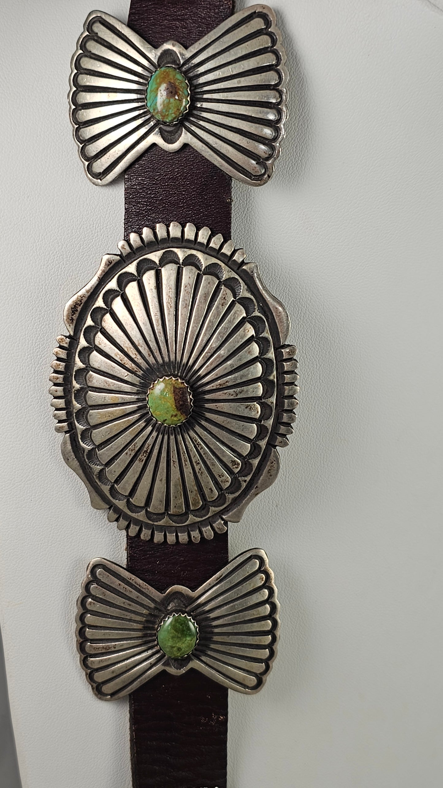 Concho belt by Leon Martinez