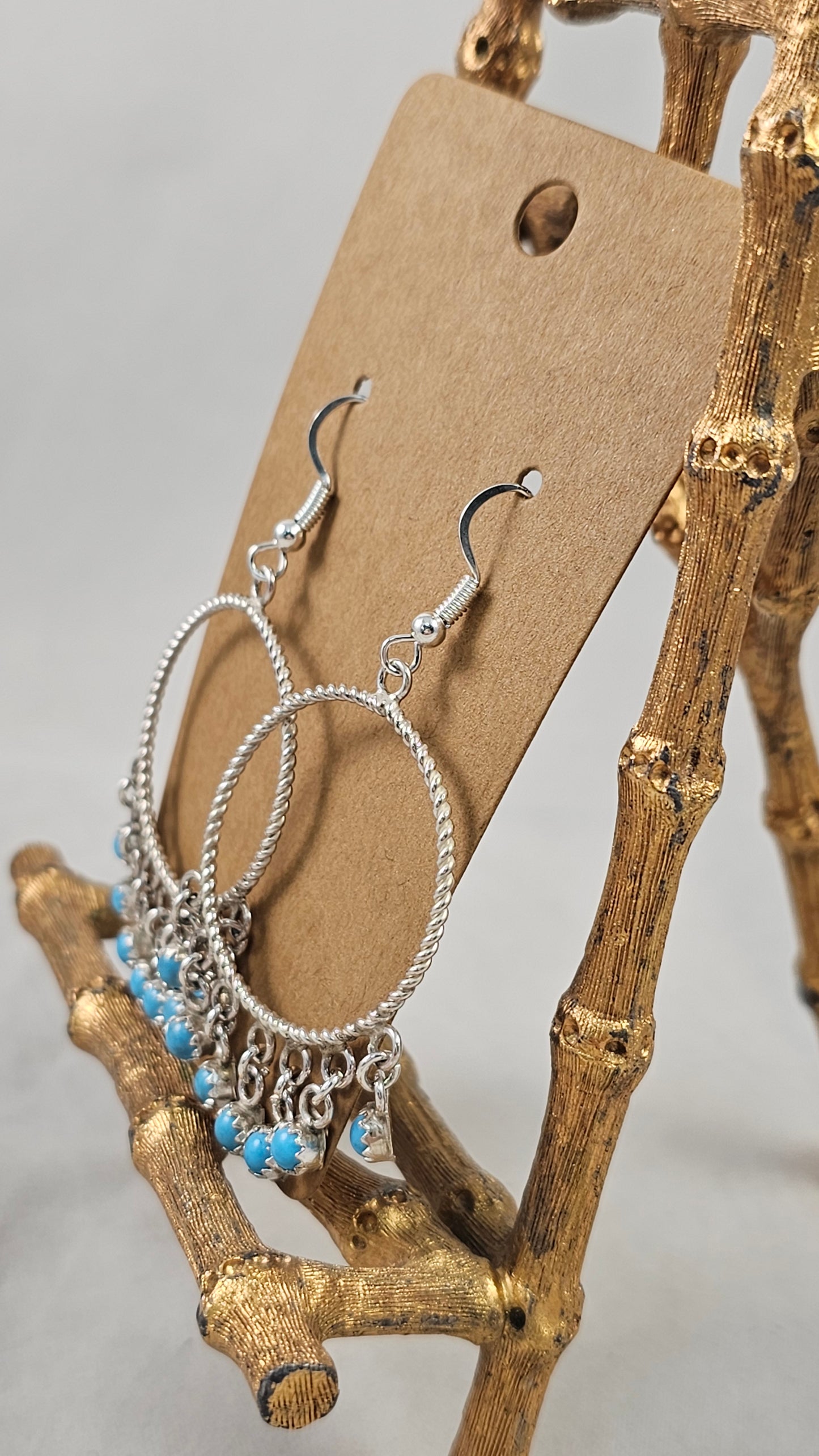 Turquoise Charmed hoop earrings