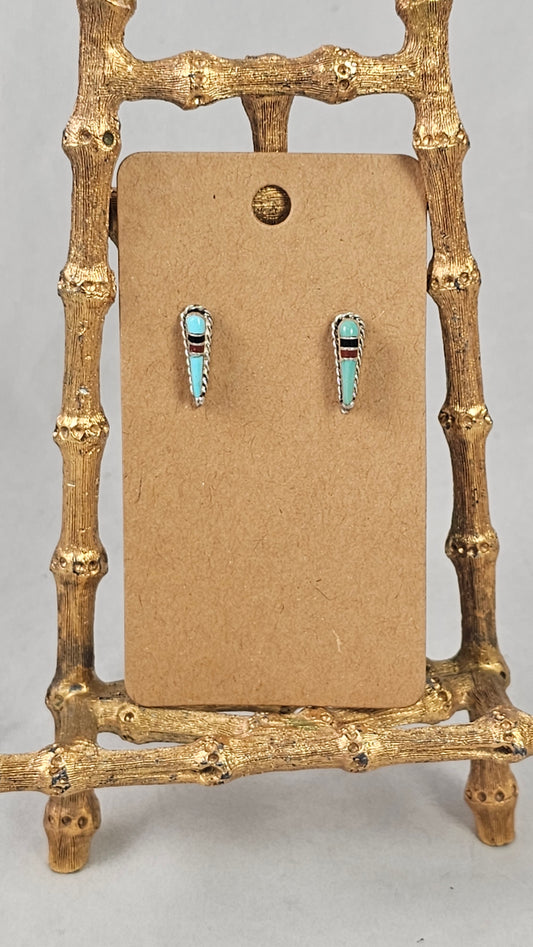 Inlay turquoise earrings