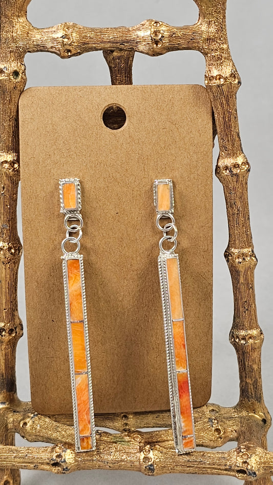 Inlay bar earrings