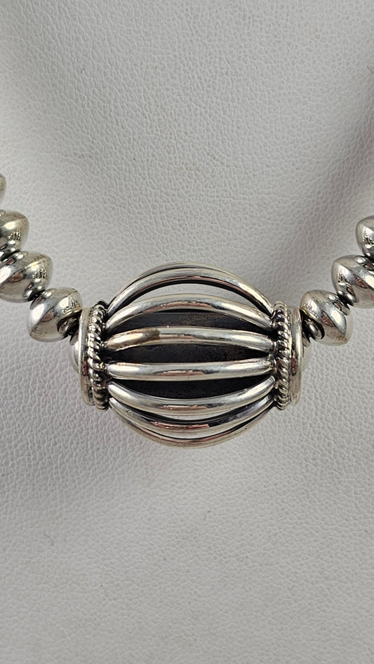 Navajo pearl slider pendant