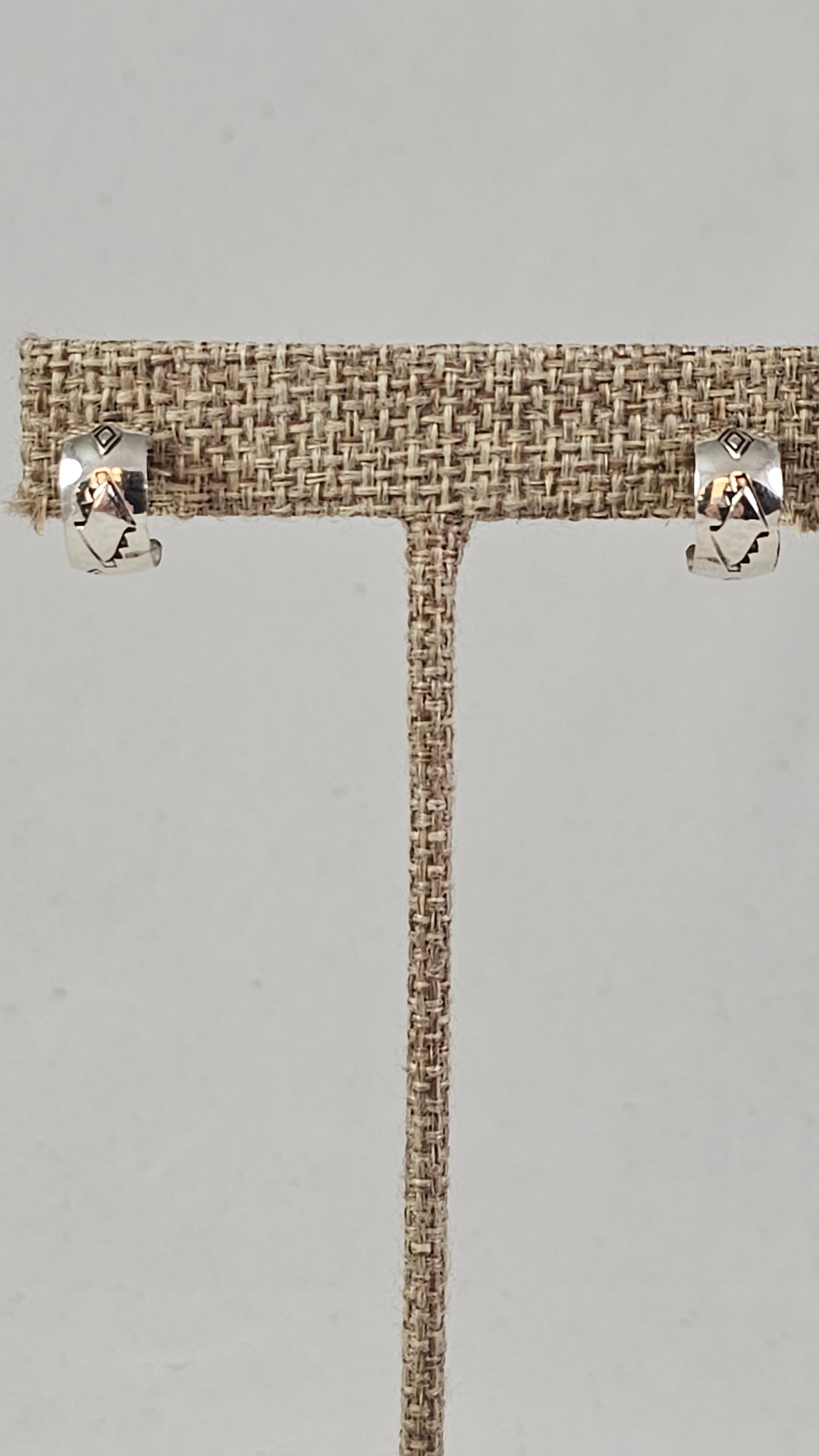 Sterling silver huggie earrings