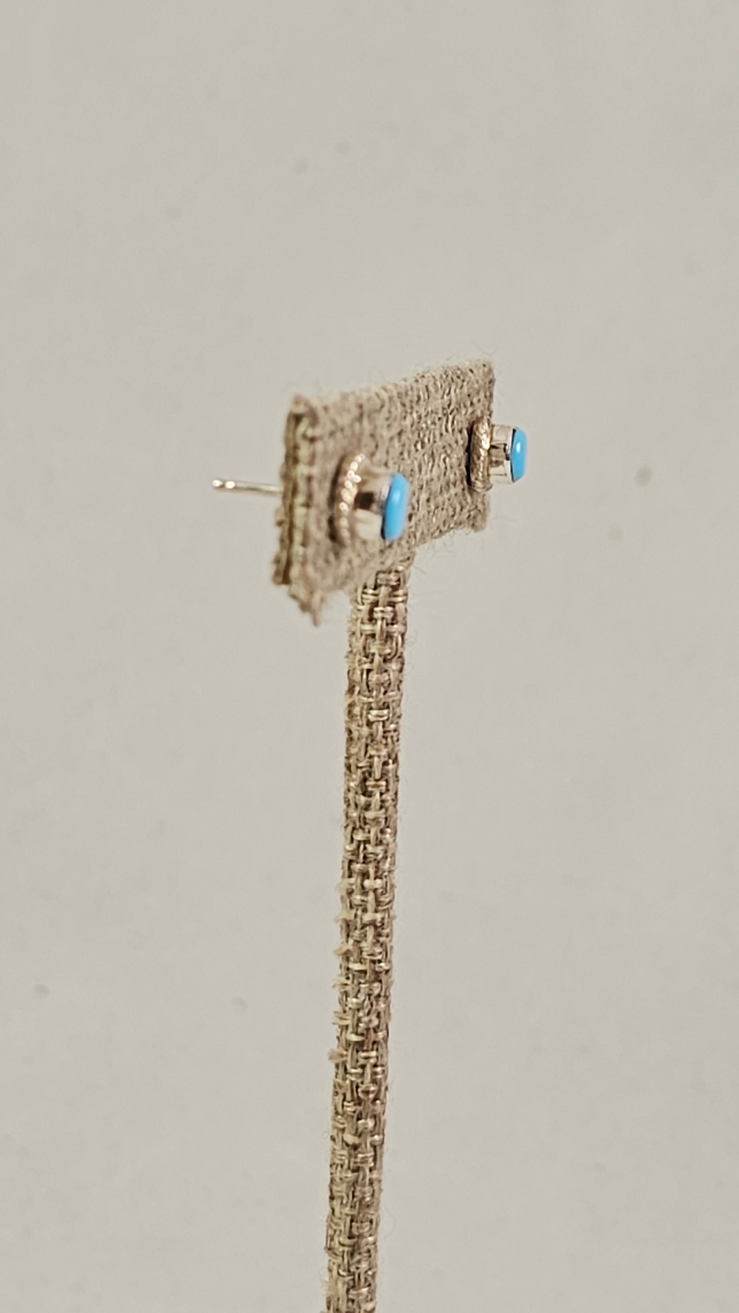 Turquoise and sterling stud earrings