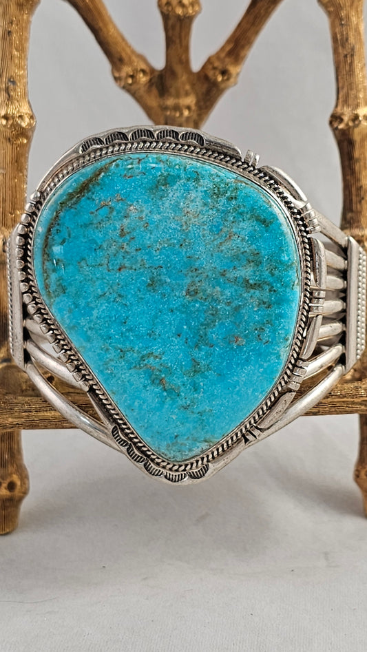 Turquoise and sterling bracelet