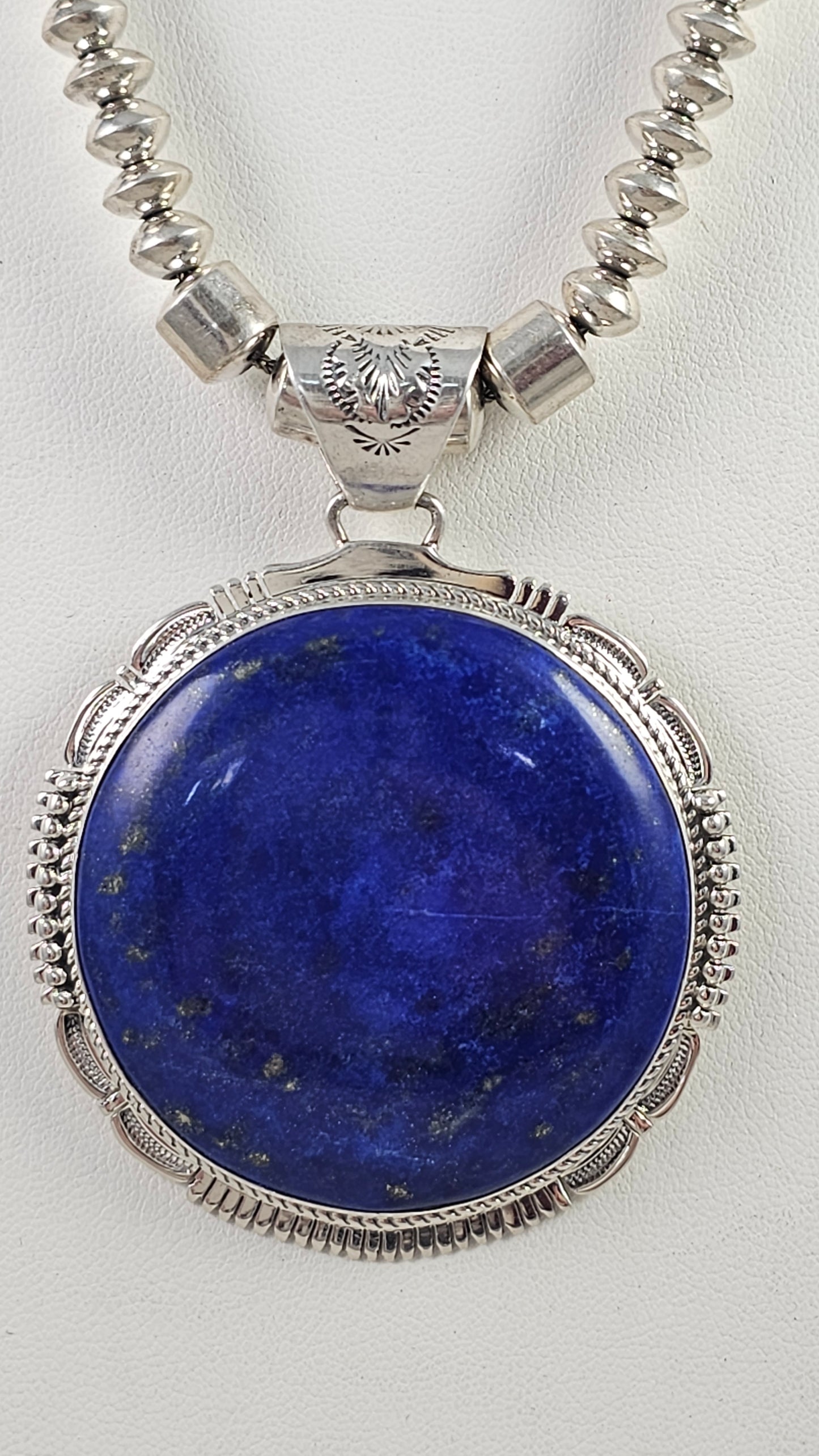 Lapis and sterling pendant