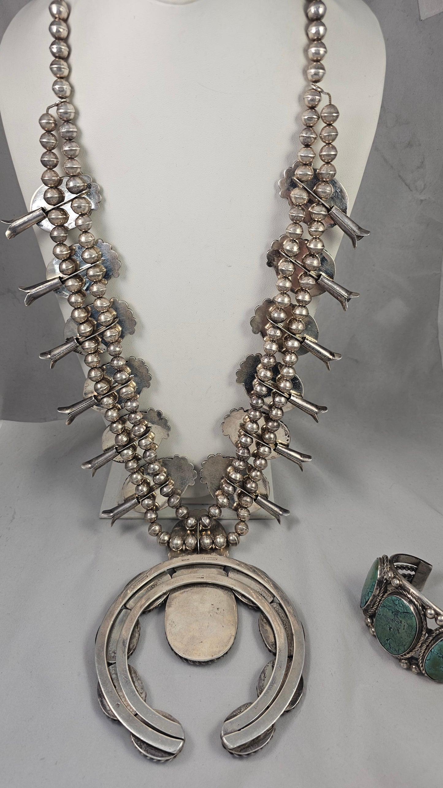 Squash blossom necklace and bracelet set