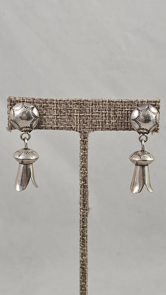 Navajo Pearl Blossom dangle earrings