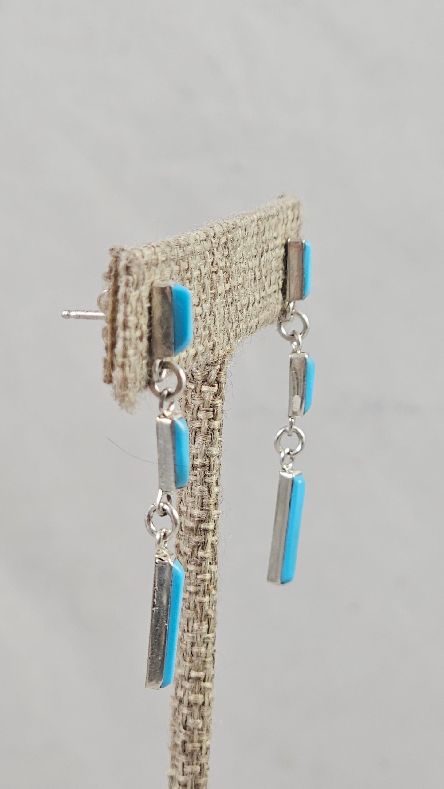 Mini Bar Turquoise Inlay earrings