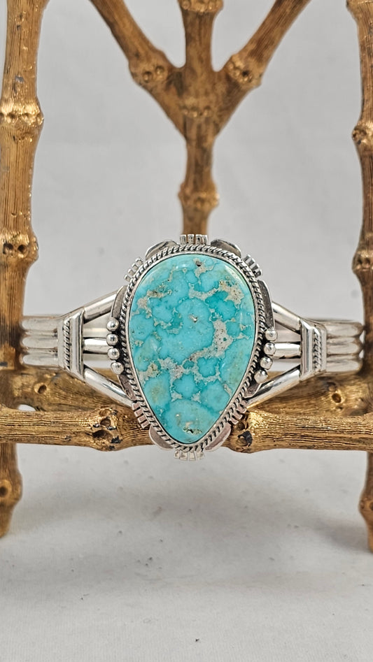 Turquoise and sterling bracelet